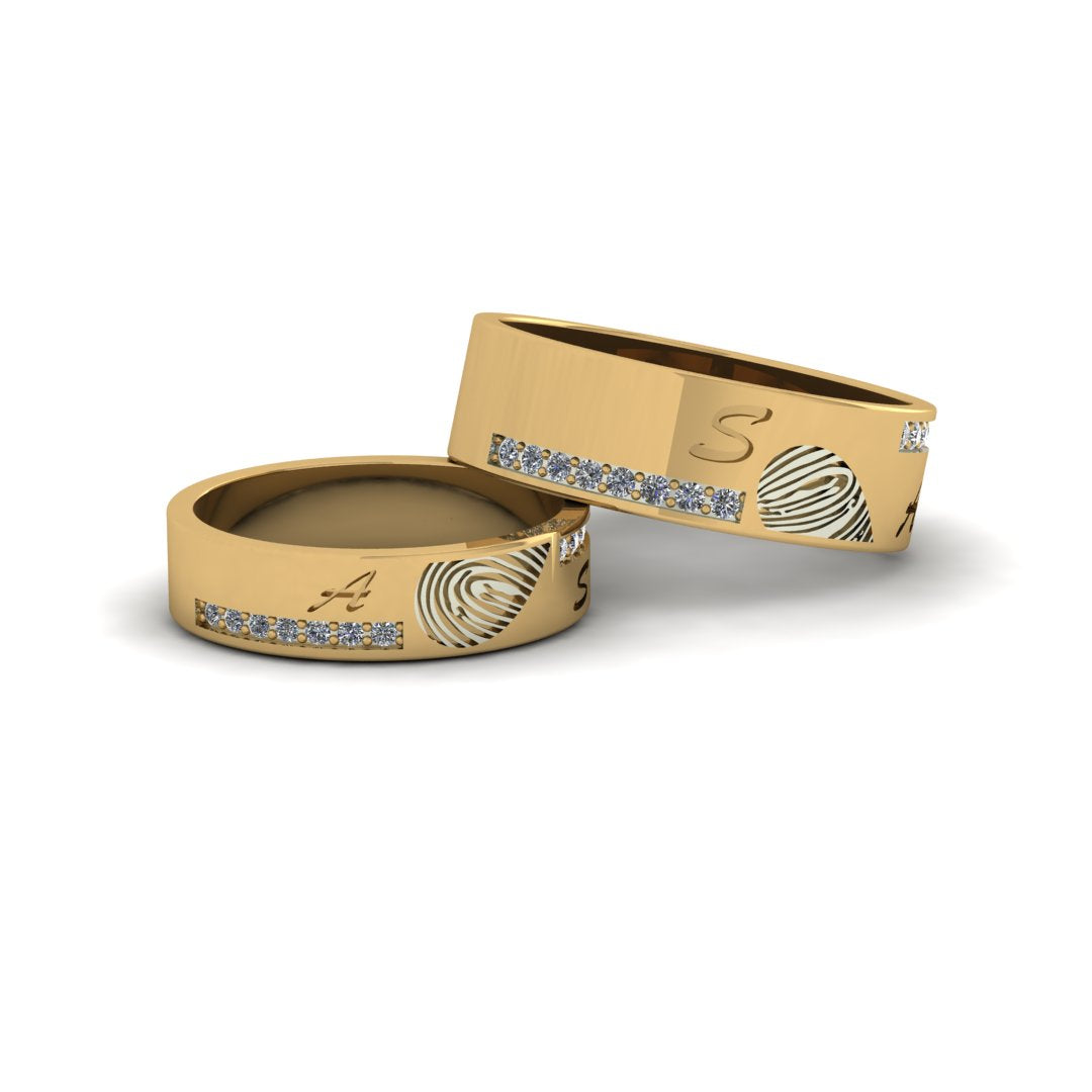 Eternal Bond Fingerprint Couple Rings