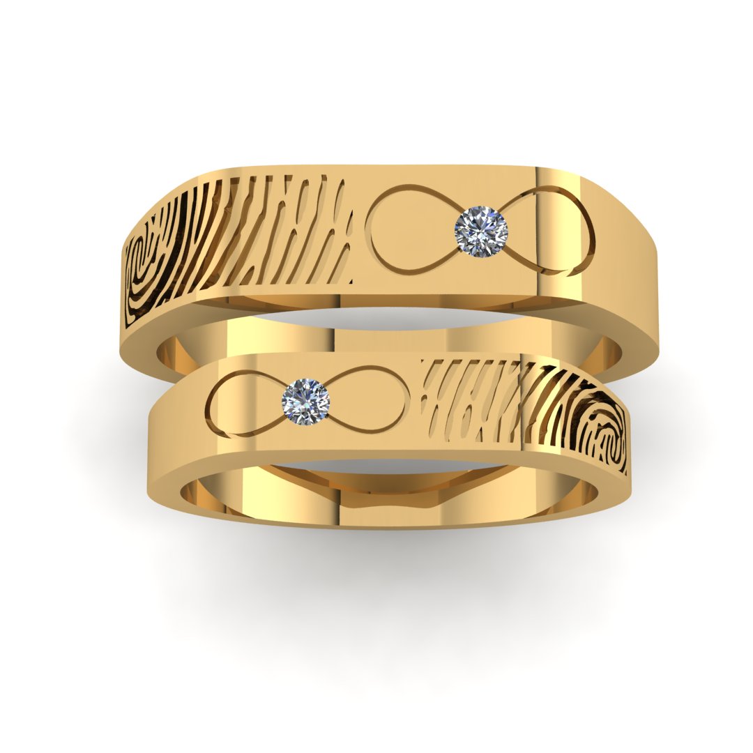 Infinity Bond Fingerprint Rings