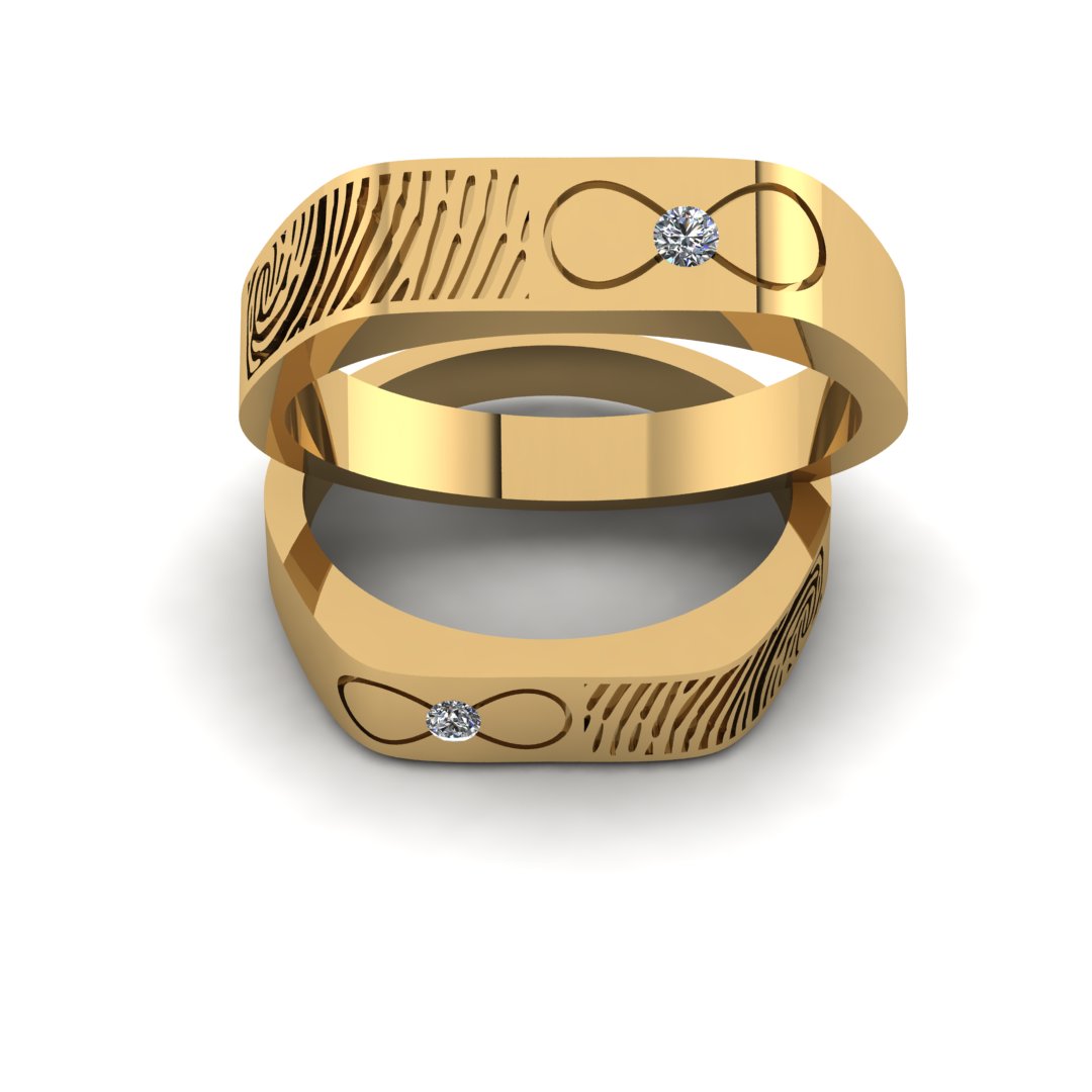 Infinity Bond Fingerprint Rings