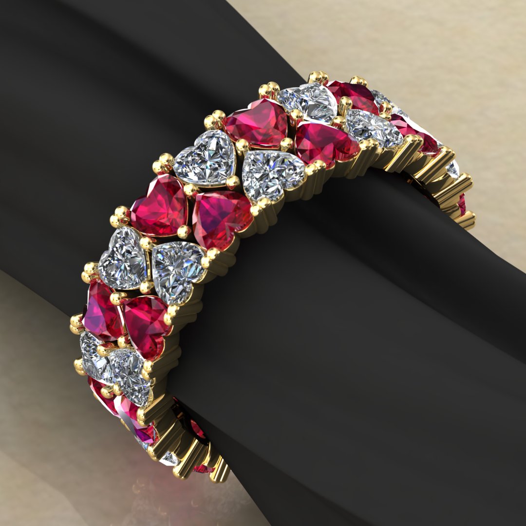 Double Row Eternity Band – A Symphony of Elegance