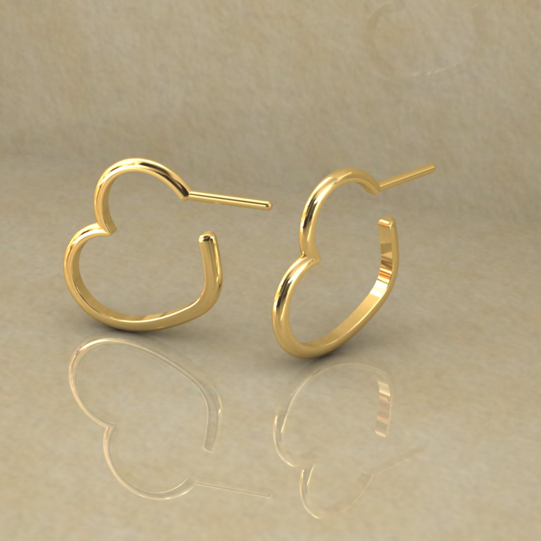 Heart Hoop Earrings - A Minimalist Expression of Love