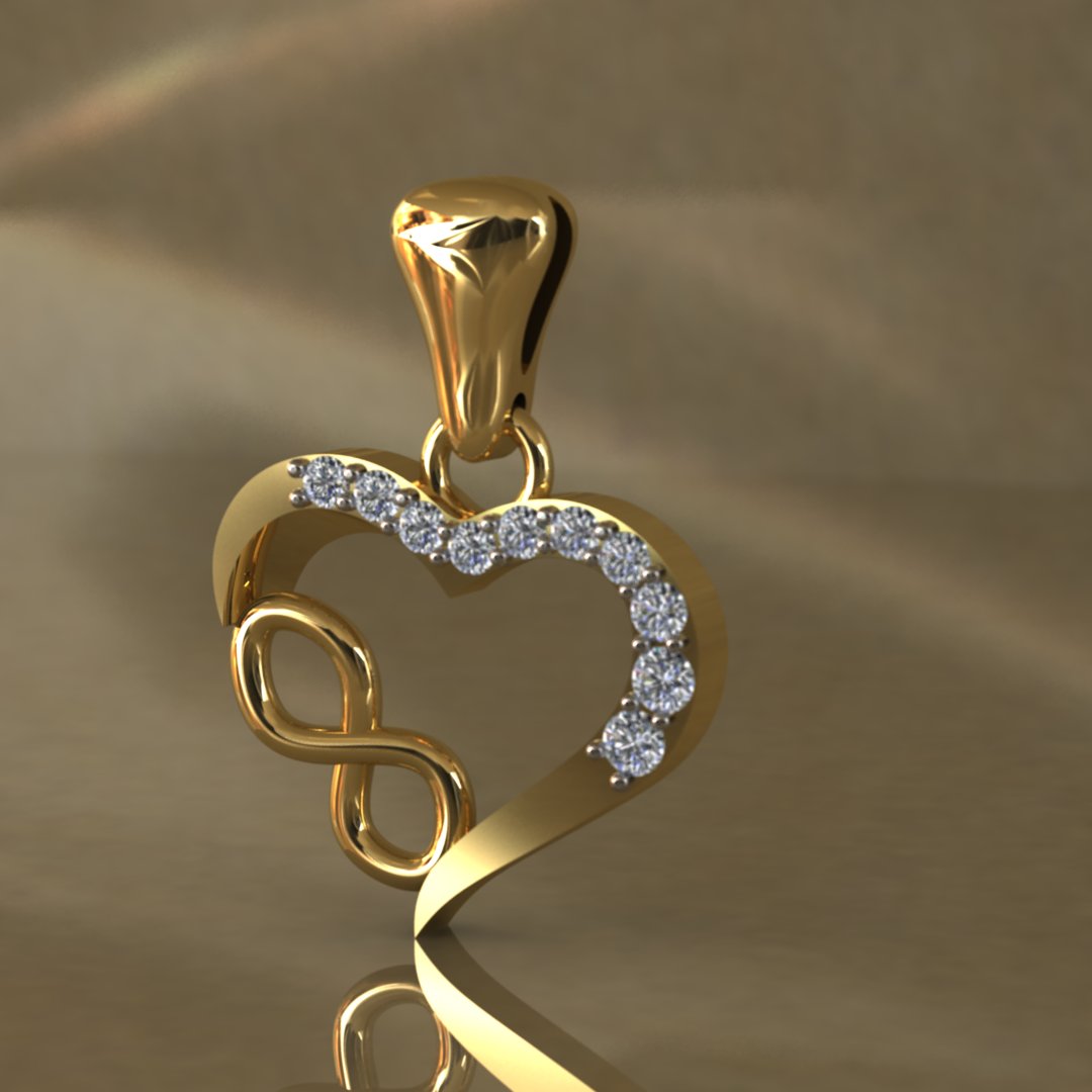 Heart Infinity Gold Pendant – A Symbol of Eternal Love