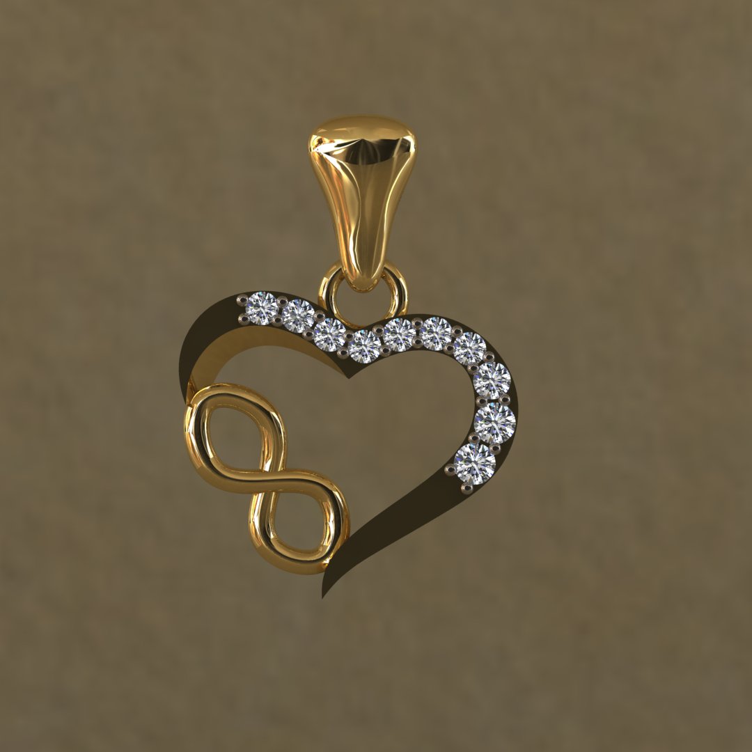 Heart Infinity Gold Pendant – A Symbol of Eternal Love