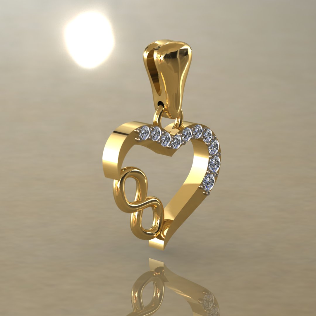 Heart Infinity Gold Pendant – A Symbol of Eternal Love