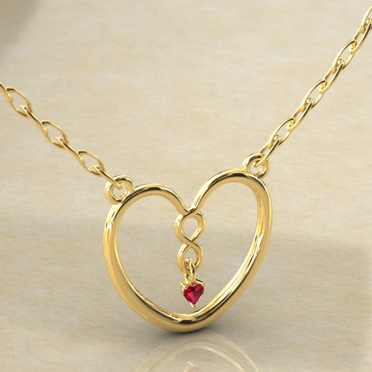 Heart-in-Heart Gold Necklace – A Romantic Statement
