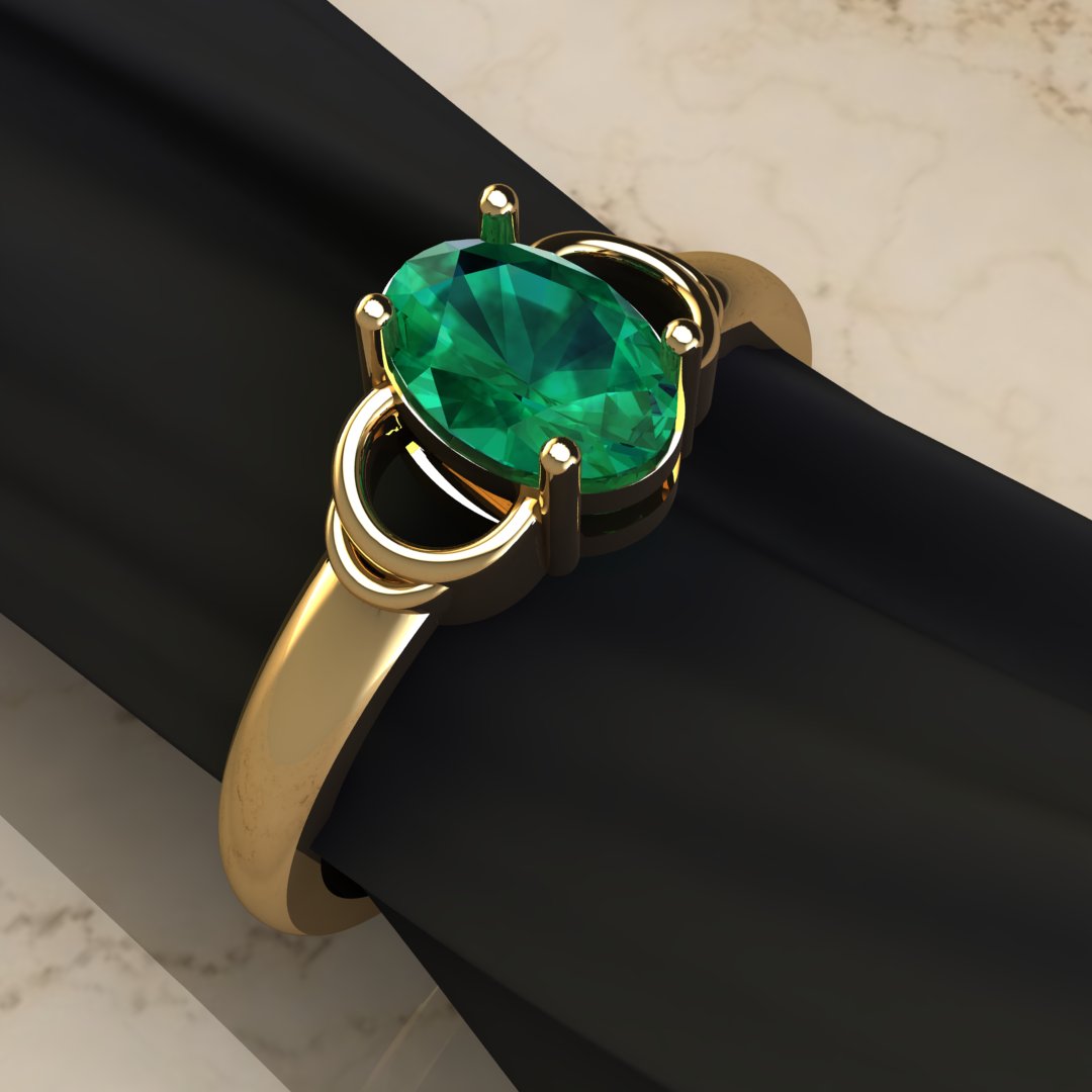 Oval Gemstone Gold Ring – A Statement of Elegance