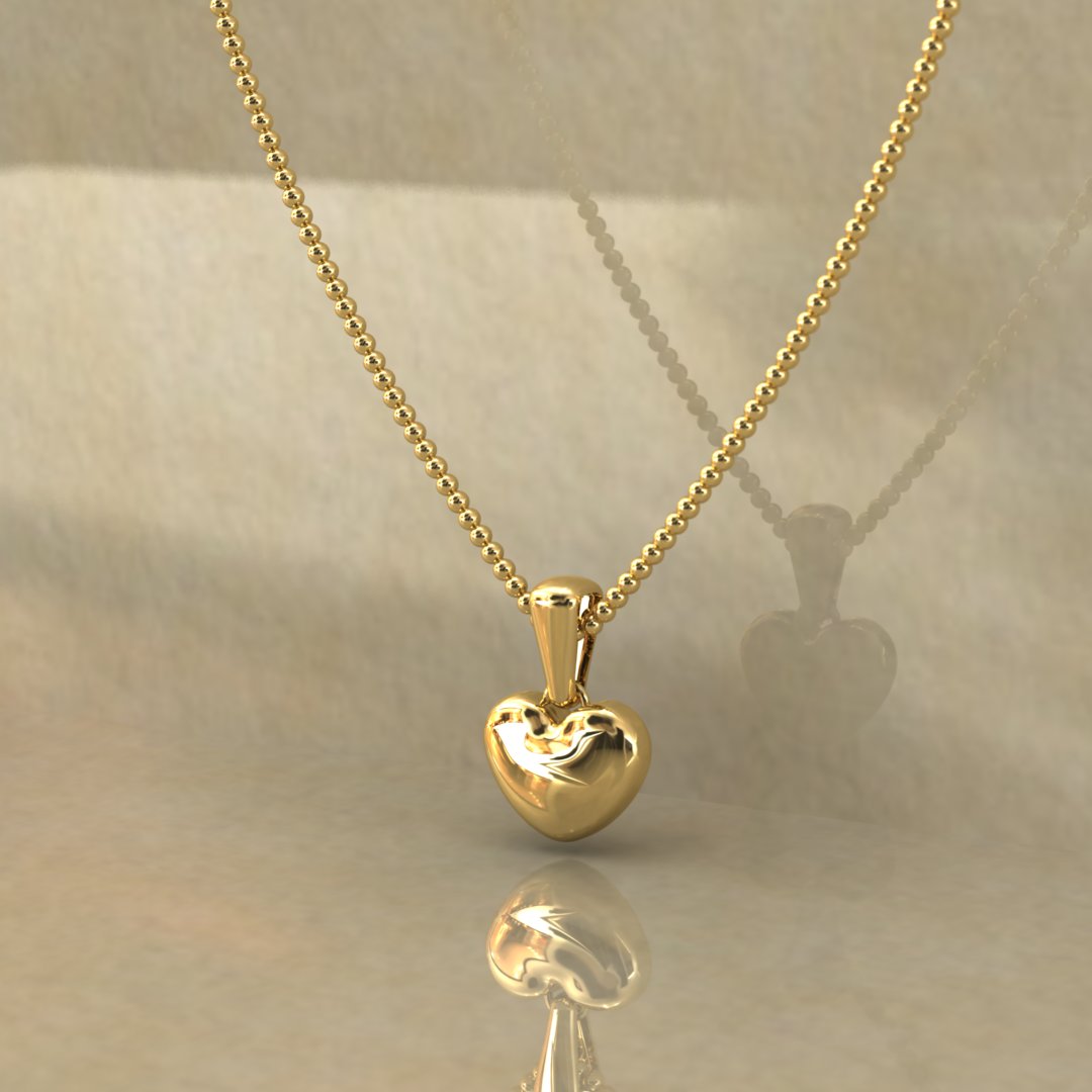 Solid Gold Heart Pendant – Minimalist and Timeless