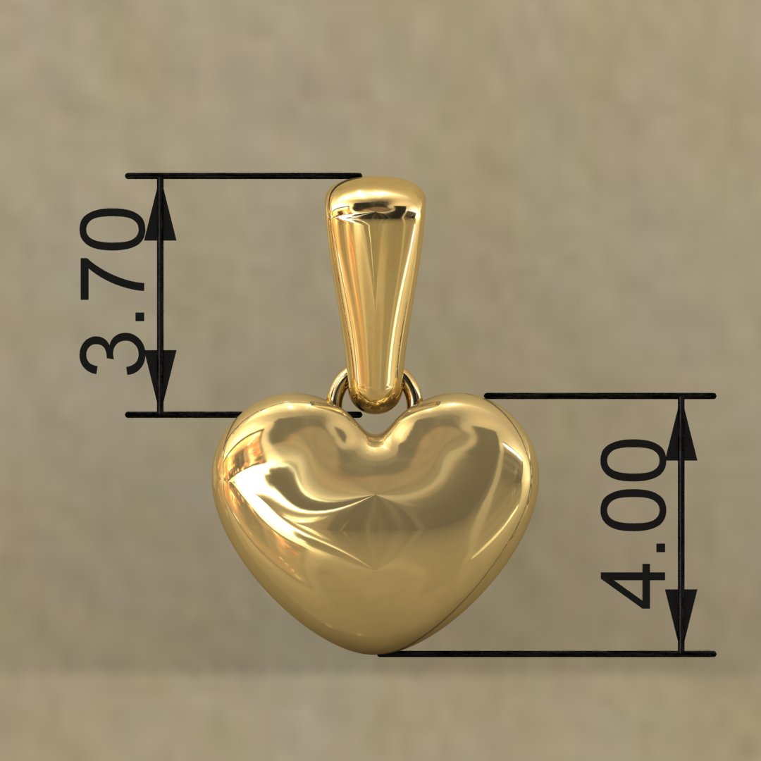 Solid Gold Heart Pendant – Minimalist and Timeless