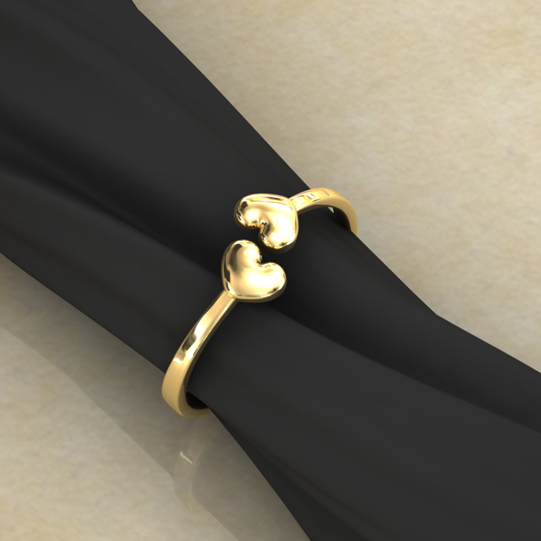 Double Heart Gold Ring – A Symbol of Love