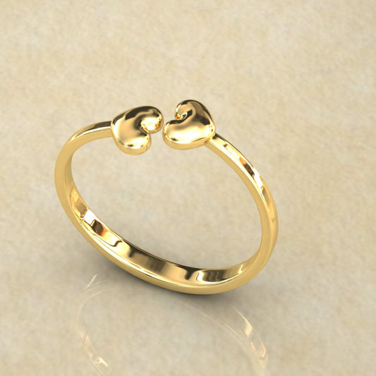 Double Heart Gold Ring – A Symbol of Love