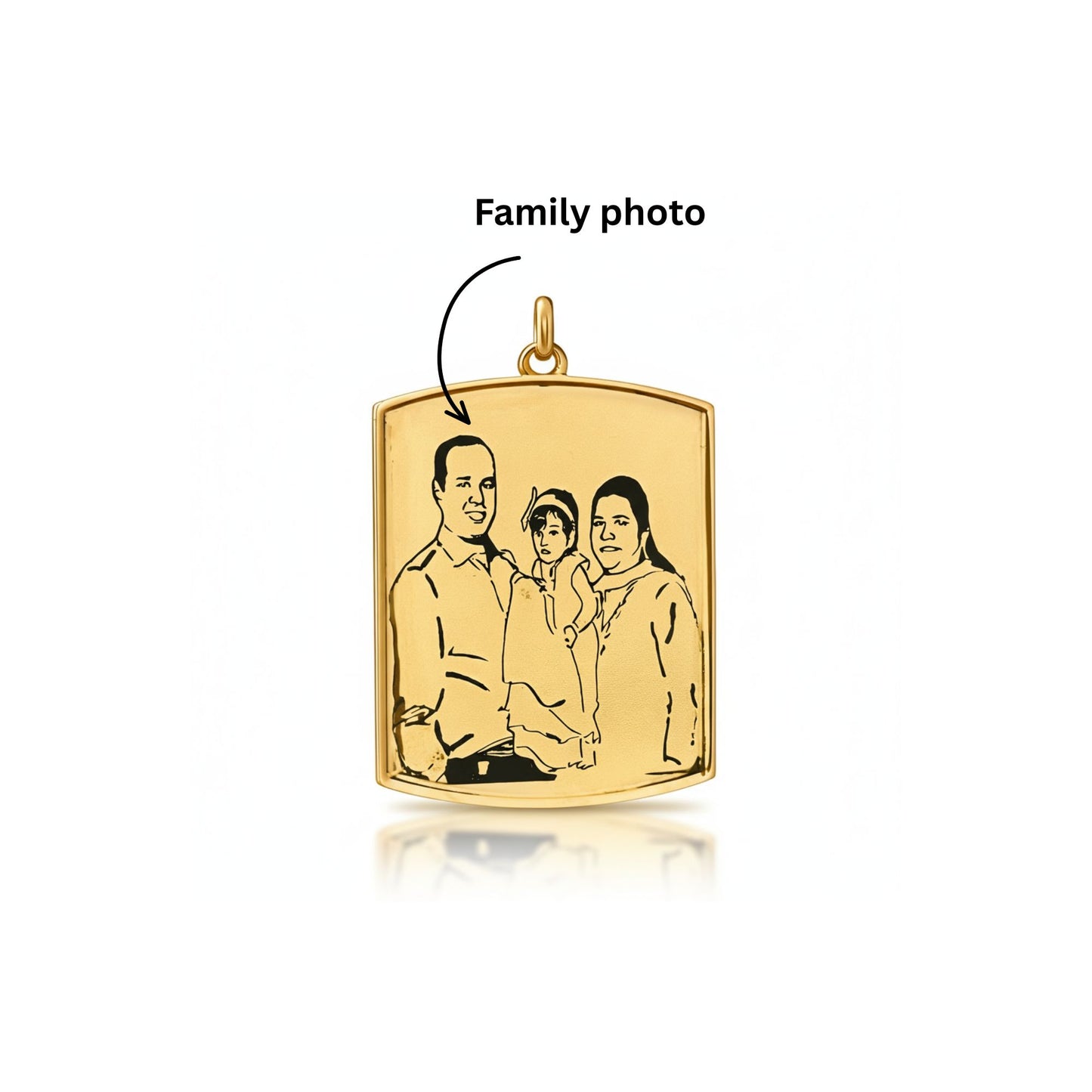 Eternal Moments 22K Gold Custom Portrait Pendant