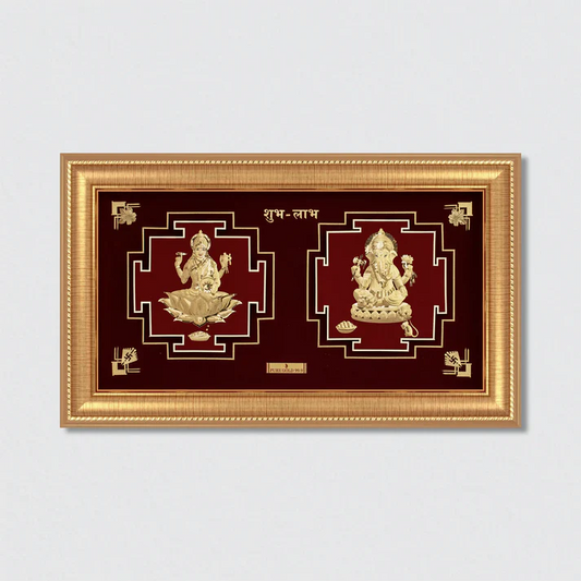 Lakshmi & Ganesha Painting (Size L)