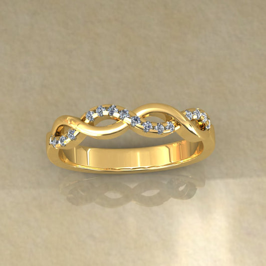 Double Infinity Diamond Ring